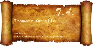 Thomasz Ariella névjegykártya